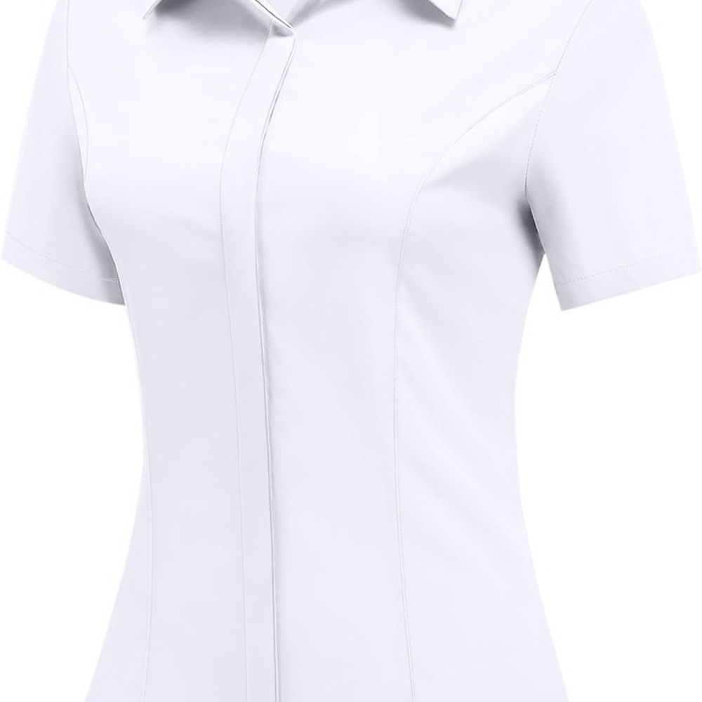White Button-Down Top - Versatile! - Picture 2 of 3